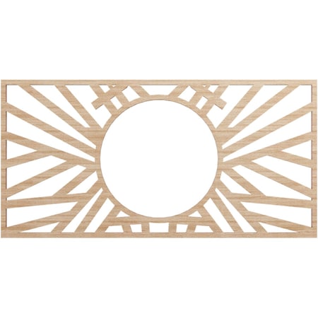 Ekena Millwork Hoover Wood Fretwork Pierced Ceiling Medallion, Alder, 18"W x 9"H x 6 5/8"ID x 1/4"T CMWP18X09X0250HOAL